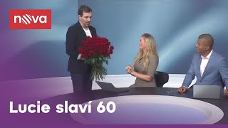 Ondřej Sokol narušil živé vysílání! Lucii Borhyové popřál k šedesátinám | Televizní noviny | Nova