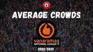 Average Crowds ! Vanarama National League South - 2022/2023