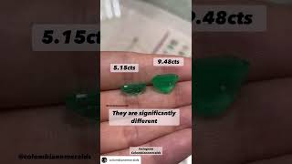 Understanding emerald gemstone depth, face up proportions and table size