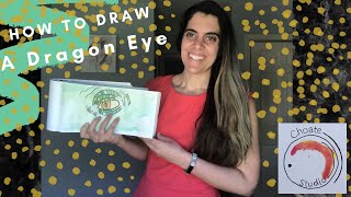 How to Draw A Dragon Eye l Art with Ms. Choate | #stayhome & draw #withme