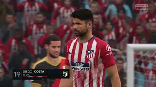 Diego Costa marca en su despedida con el Atleti | FIFA 19