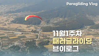 패러글라이딩 브이로그 11월 1주차 I Paragliding Vlog Footage on the 1st week of Nov., 2023