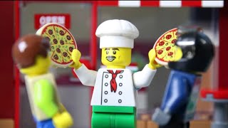 LEGO City Pizzeria Robbery STOP MOTION LEGO Police Transporter Escape (Part 1) | LEGO | Billy Bricks
