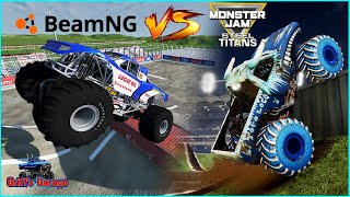 BeamNG vs Monster Jam Steel Titans Freestyle Tournament | ft Real Monster Jam Trucks