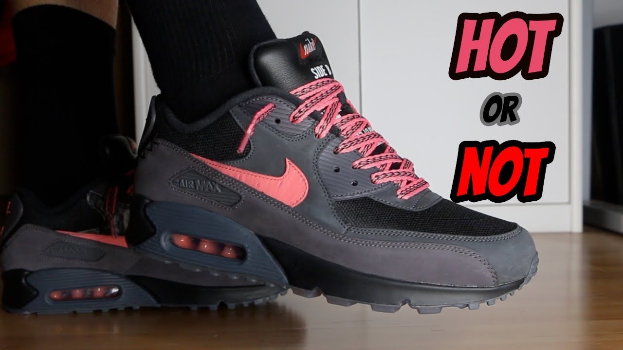 Nike Air Max 90 Side B REVIEW/ON-FEET - YouTube