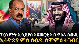 ፕረሲደንት ኢሳይያስ ኣፍወርቂ ኣብ ዋዕላ ሱዑዲ - ኣፍሪቃ ኢትዮጵያ ምስ ሱዕዲ ስምምዕ ትገብር