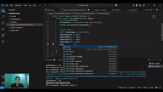 Deklarasi variabel dengan tipe data integer dan string menggunakan bahasa pemrograman java