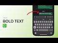 How To Bold Text In WhatsApp?