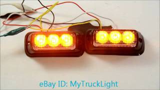 2x Grill Surface Emergency Warning Light Head High Power LED Amber Light