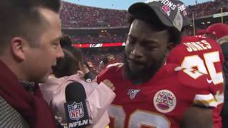 Damien Williams Emotional Postgame Interview - Titans @ Chiefs