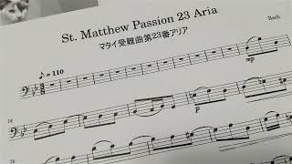 バッハ「マタイ受難曲第23番アリア」チェロ演奏用 / Bach \