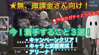 【ニーアリィンカーネーション】無、微課金さん向け❗️今❗️着手すること3選❗️ワンフィオ持ってれば強い味方ですね‼️