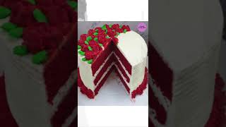 #Shorts Red Velvet Cake with Cream Cheese Frosting