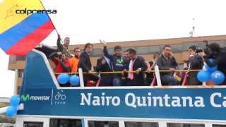 Así fue el recibimiento a Nairo Quintana en Bogotá