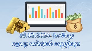 ဒီဇင်ဘာ ၁၀ ရက်နေ့ ငွေ/စက်သုံးဆီ ဈေးနှုန်းများ