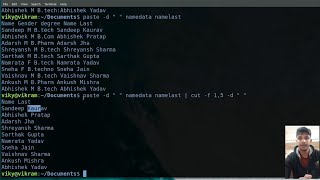 working with data files | cut command | paste command | join command | colrm command in linux