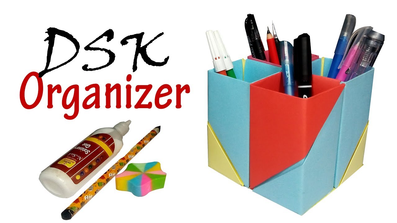 Diy Desk Organizer For Kids Back To School Youtube
