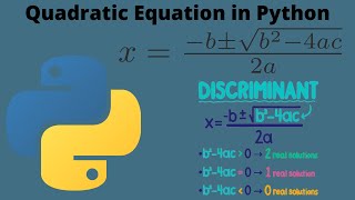 How to Solve Quadratic Equation in Python (The most straightforward way) #python #pythontutorial