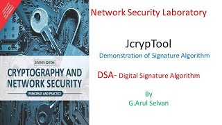 JCrypTool Tutorial - Digital signature Algorithm Demonstration