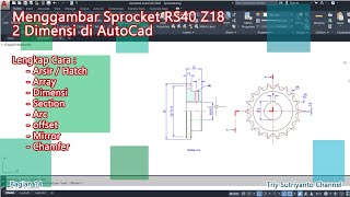 Menggambar Sprocket RS40