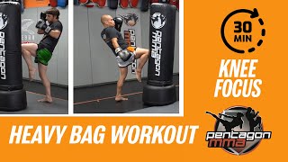 How to train your Knees Masterclass! Kickboxing and Muay Thai Heavy Bag Workout -- Class #18