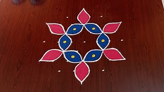 7×4dots easy rangoli|daily muggulu|thipkyanchi,festival rangoli|traditional rangoli#Rang kaa Rangoli