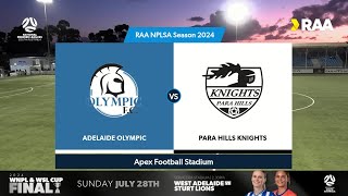 RD20 #RAANPLSA 2024 Highlights | Adelaide Olympic vs Para Hills Knights