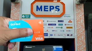 Cara Withdraw Duit eWallet GoPayz Menggunakan Kad VISA GoPayz Melalui ATM MEPS