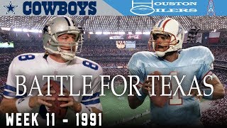 The Battle for Texas! (Cowboys vs. Oilers, 1991) | NFL Vault Highlights