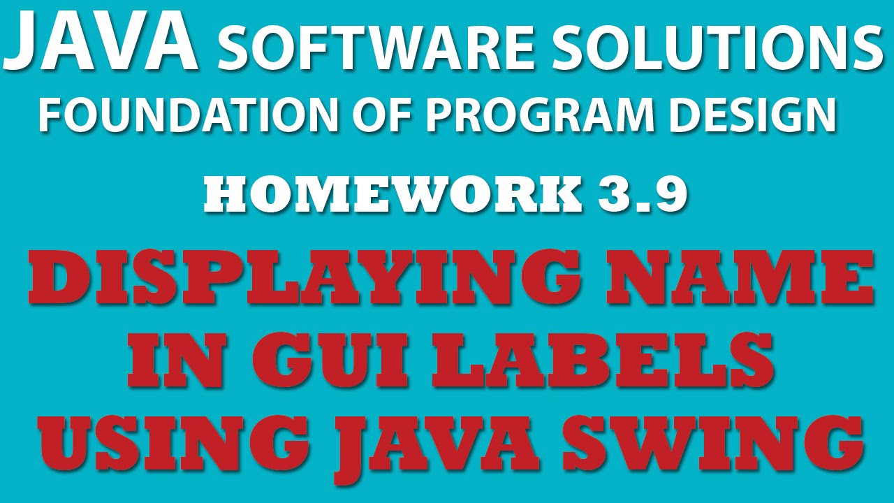 3 9 Java Swing Displaying Text In Java Swing Labels Youtube