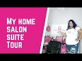 Home Salon Tour+Portable Shampoo bowl and Retail Shelf