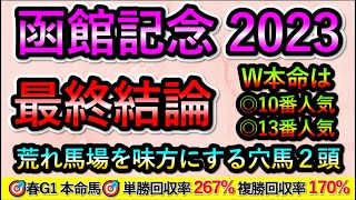 函館記念2023 【最終結論】 荒れ馬場を味方にする大穴馬2頭