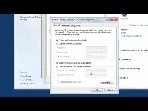 How To Change The Windows Vista & Windows 7 DNS to Google's DNS How To Change The Windows Vista & Windows 7 DNS to Google's DNS