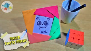 origami photo frame easy | simple origami photo frame | origami photo frame instructions