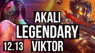 AKALI vs VIKTOR (MID) | 11/1/4, 65% winrate, Legendary | KR Master | 12.13