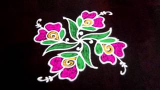 Easy Flower Rangoli With Dots 7 4 Middle Dots Flower Rangoli Designs Simple Flower Rangoli,Modern Report Template Design