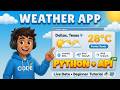 Build a Weather App in Python with Real API Data – Tkinter Beginner Tutorial