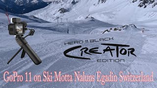 GoPro 11 on Ski  Motta Naluns Scuol Switzerland