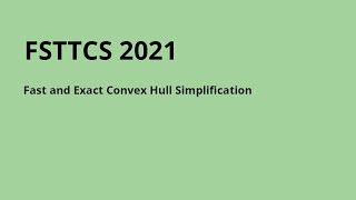 Fast and Exact Convex Hull Simplification