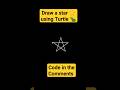 How to Draw a Star with a Turtle in Python #python #turtle #star #viralvideo  #geometry #art