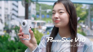 Introducing PowerShot V10 White Color (Canon Official)