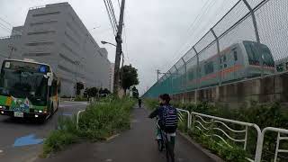 有楽町線延伸　地下鉄8号線　豊洲から住吉まで Tokyo Bike 4K