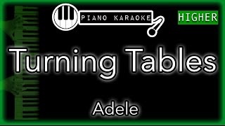 Turning Tables (HIGHER +3) - Adele - Piano Karaoke Instrumental