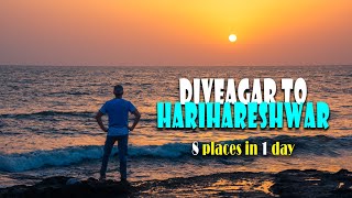 Diveagar to Harihareshwar | via Shrivardhan Beach, Aravi Beach  and Ganesh Gully