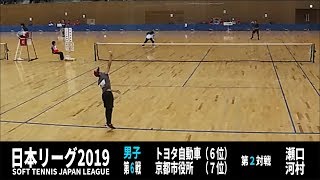 ソフトテニス　日本リーグ2019　男子　第６戦　トヨタ自動車ー京都市役所２　瀬口ー河村