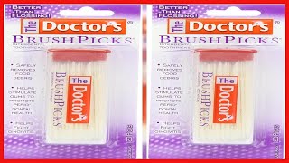 The Doctor's BrushPicks Interdental Toothpicks | Helps Fight Gingivitis | 120 Picks | Pack of 12 -