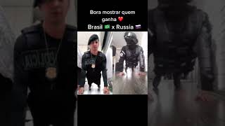 Policia brasileira x polícia Russa quem ganha #shorts