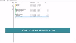 Change SQLite File Size After Delete from Table in PHP