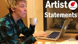 ARTIST STATEMENTS: Tips for Writing for Applications