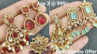 SMC 916 | Combo Offer | 3 @ 999/- | 7013932993 | Pendants | Earrings | Chains | Giveaway